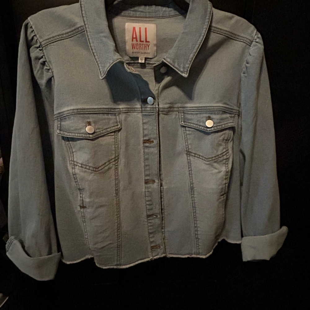 NWOT Cropped Denim Jacket 2X - new /never worn - Picture 7 of 8